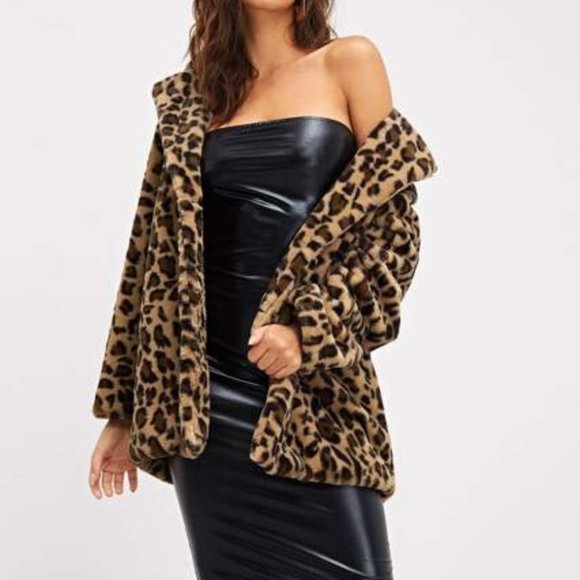 Glamour Girl Leopard Print Faux Fur Teddy Coat - Picture 6 of 14